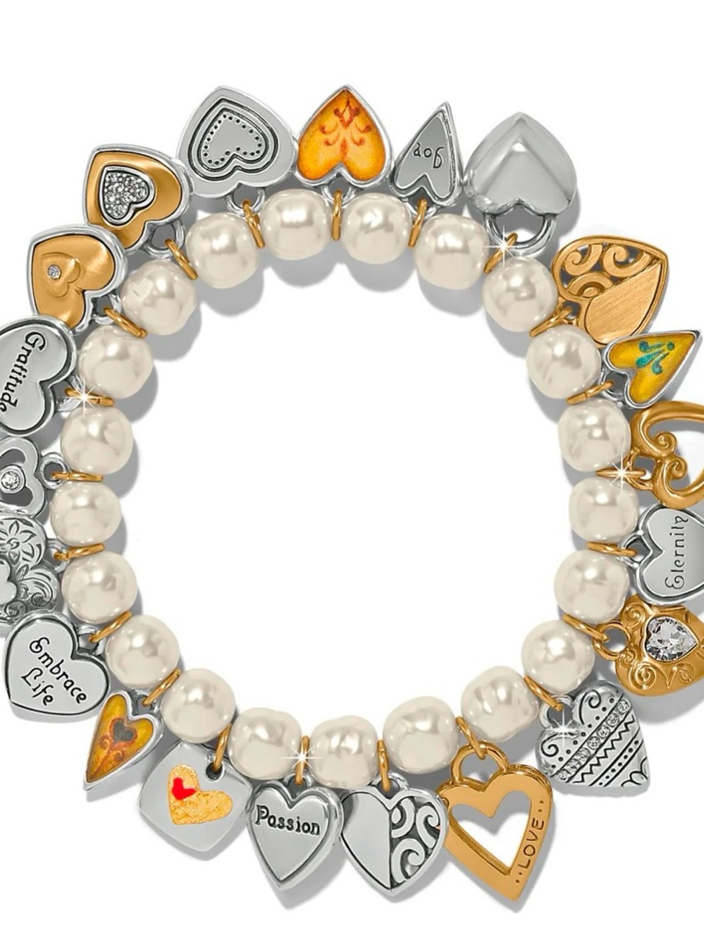 Brighton One Heart Pearl
Stretch Bracelet NWT